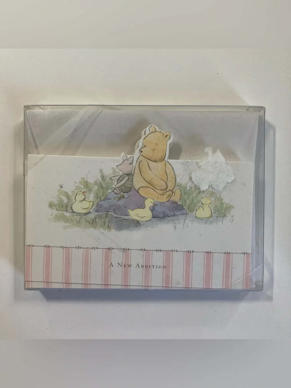 Lot - 6 pks Classic Pooh Baby Announcement 60 Cards Pink Blue Girl Boy Michel Co